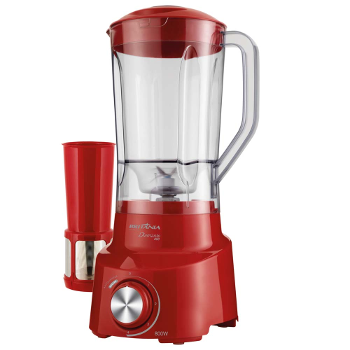 Liquidificador 04 velocidades 1050w diamante 800 vermelho britania