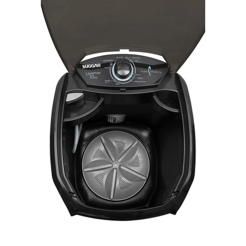 Lavadora de roupas tanquinho 10kg lx1022 preta suggar