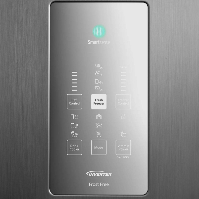 Refrigerador-geladeira frost free 2 portas 480l nrbb71 inox panasonic