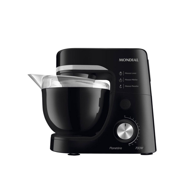 Batedeira 12 velocidades 700w planetaria bp03b preta mondial