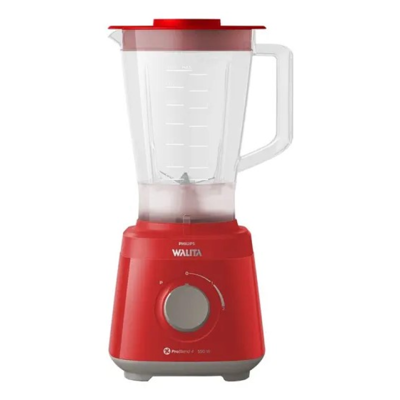 Liquidificador 02 velocidades   550w ri2110 vermelho philips