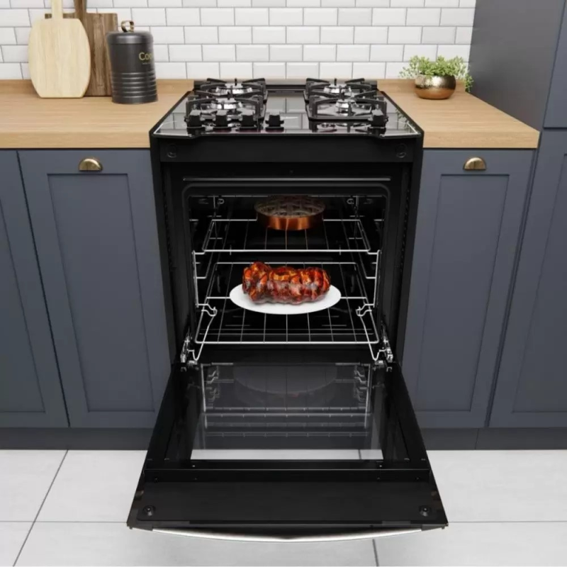 Fogão 4 bocas mesa vidro diplomata embutir preto dako