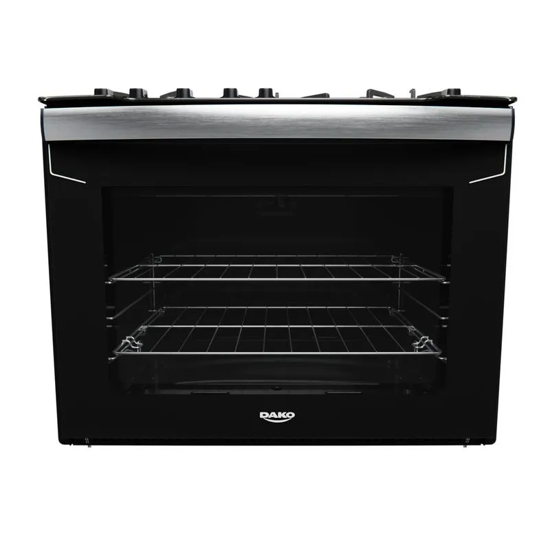 Fogão 5 bocas mesa vidro diplomata embutir preto dako