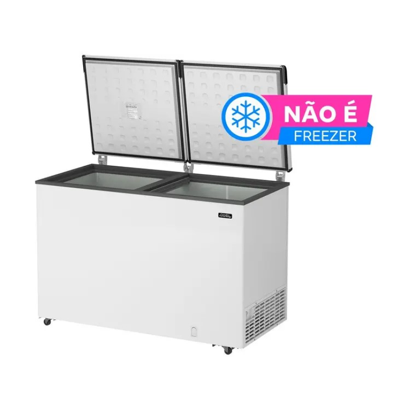 Conservador horizontal 2 portas 468 litros ech500 branco esmaltec