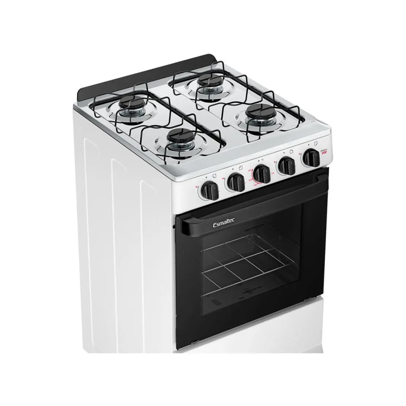 Fogão 4 bocas mesa inox ideal pop branco esmaltec