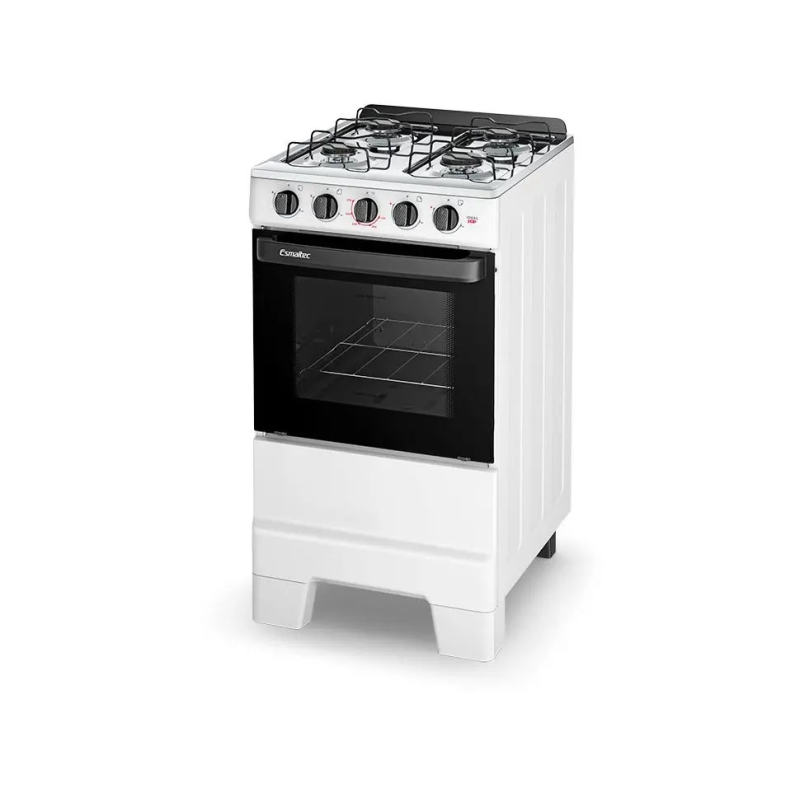 Fogão 4 bocas mesa inox ideal pop branco esmaltec