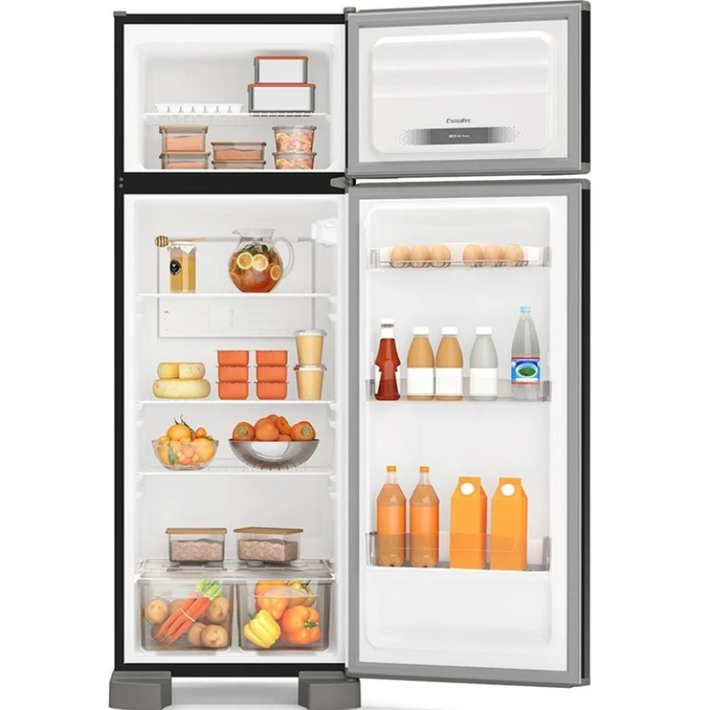 Refrigerador-geladeira cycle defrost 2 portas 306l rcd38 preta esmaltec
