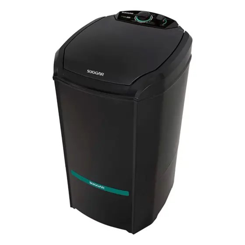 Lavadora de roupas tanquinho 20kg le2022 preta suggar