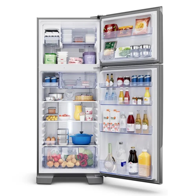 Refrigerador-geladeira frost free 2 portas 435l nrbt56 inox panasonic