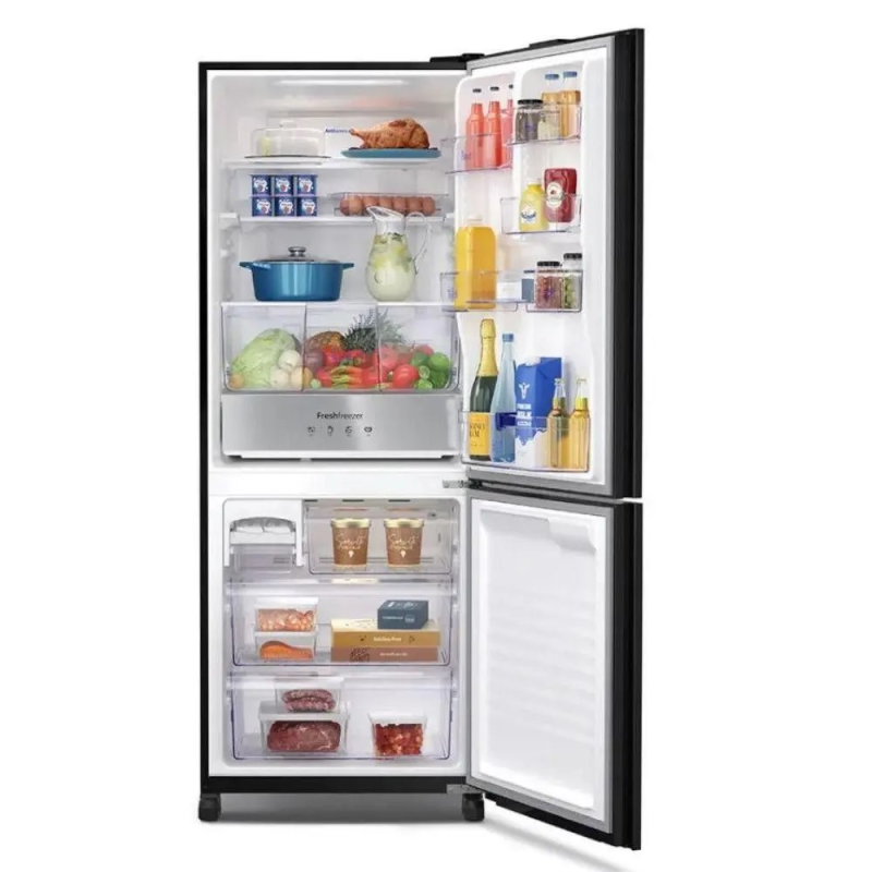 Refrigerador-geladeira frost free 2 portas 450l nrbb65 preto panasonic