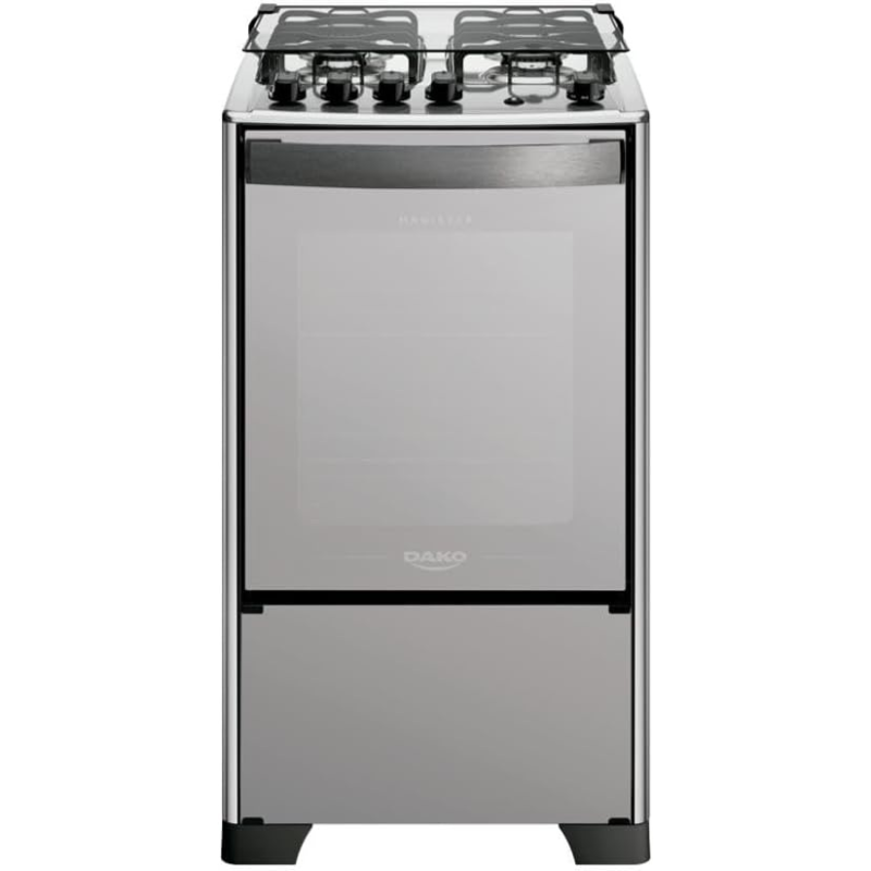 Fogão 4 bocas mesa inox magister style preto dako